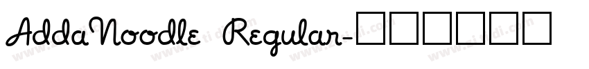 AddaNoodle Regular字体转换